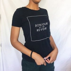 FRENCH GRAPHIC TEE BLACK SHORT SLEEVE